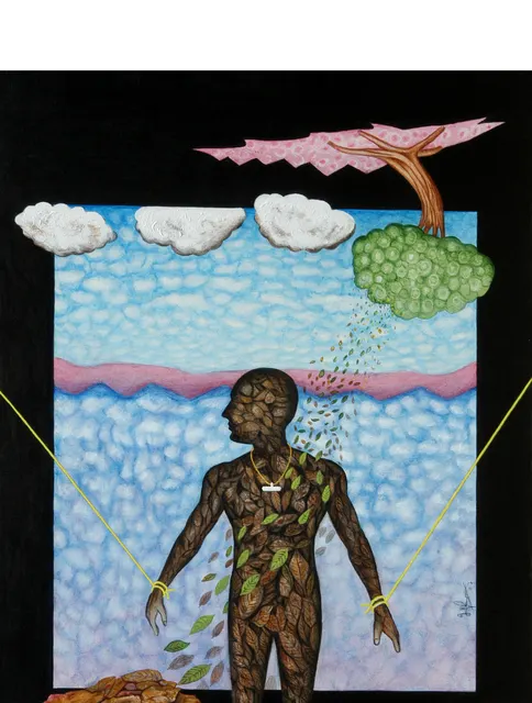 Untitled (Archive 3) — Mixed media / pen and ink by Indian artist B. Jayaram