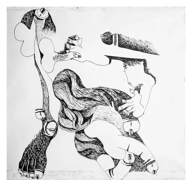 Untitled (Archive 22) — Mixed media / pen and ink by Indian artist B. Jayaram